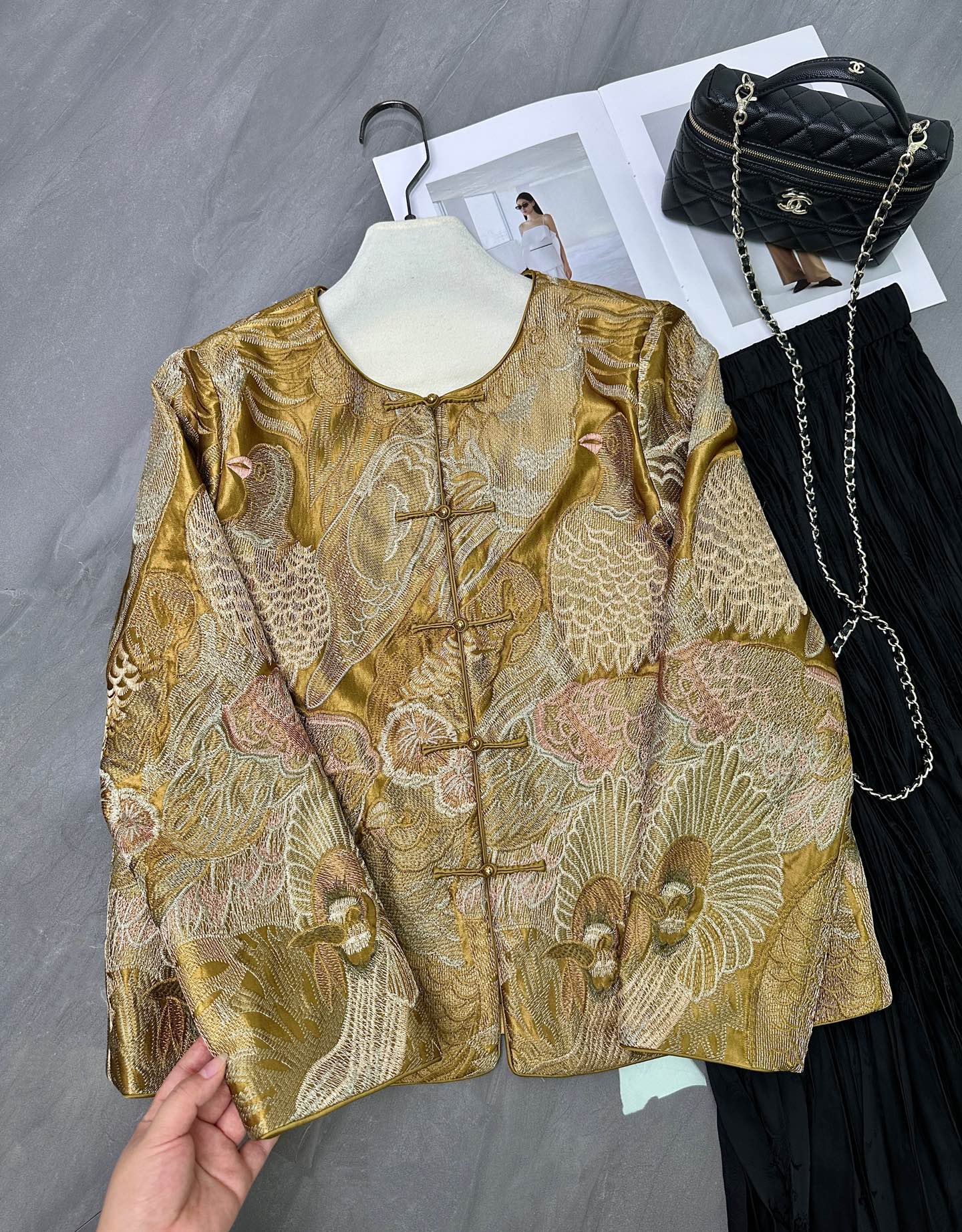 Elegant Embroidered Jacket, Handmade Frog Closures, High-Quality Fashion, S-XXL 2 i1758097985883 2615 0 4