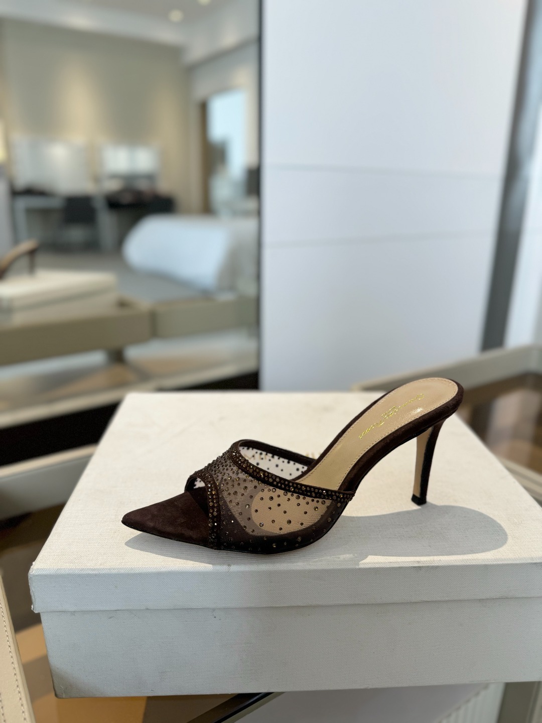 Gianvito rossi
👠2025 新款拖鞋顶级版本,代购品质!👡施华洛奇水钻尖头高跟拖鞋,宛