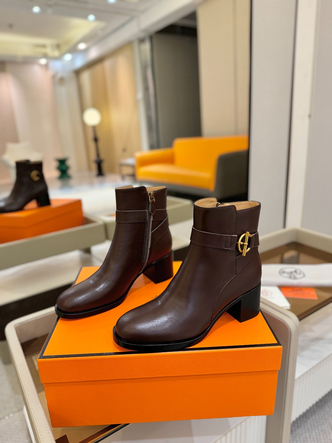 Hermes 🐴 高级 辣妹爱马仕 justine 小牛皮 圆头套筒 骑士筒靴顶级牛品匠心好货!!经典再