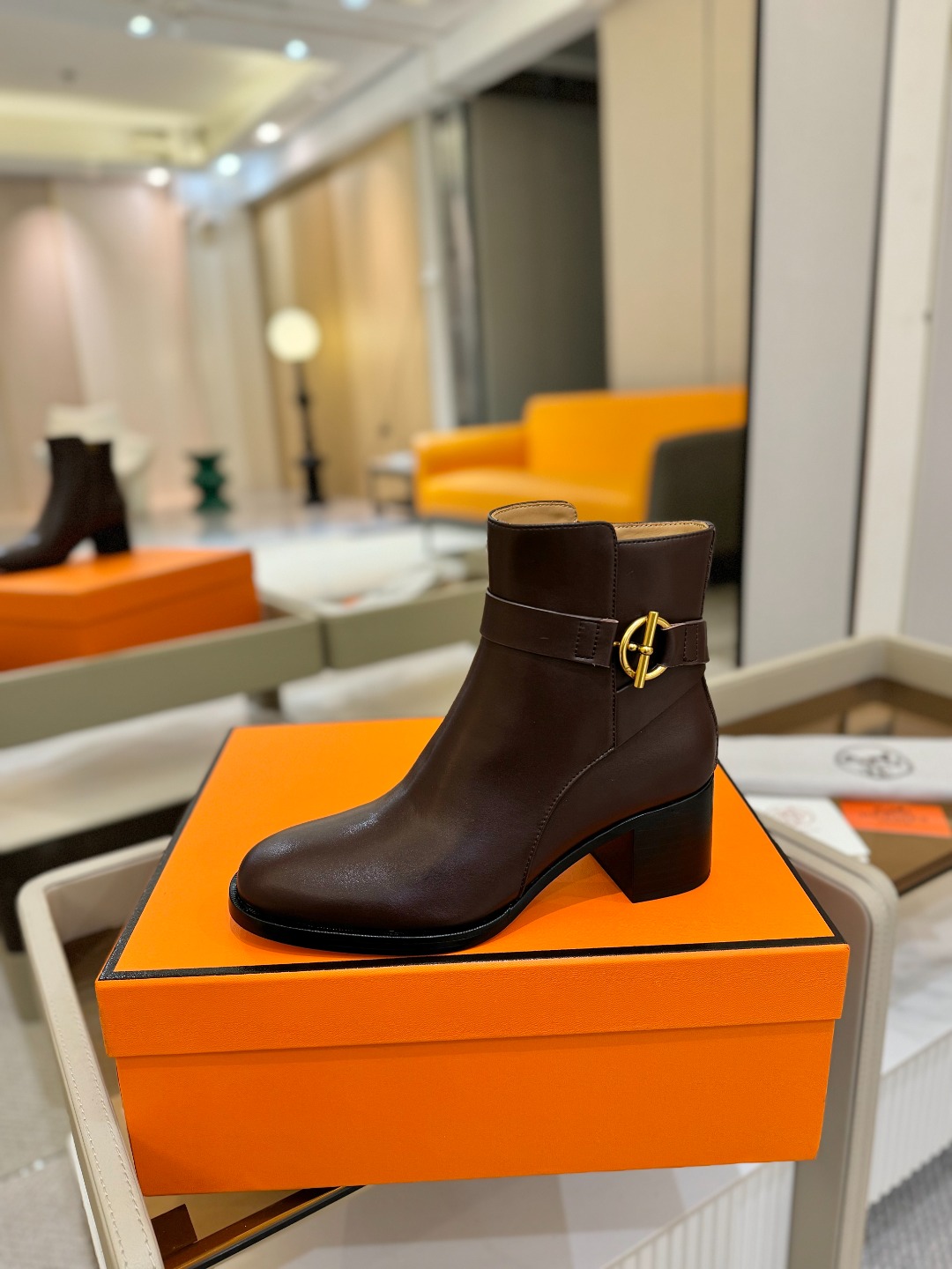 Hermes 🐴 高级 辣妹爱马仕 justine 小牛皮 圆头套筒 骑士筒靴顶级牛品匠心好货!!经典再