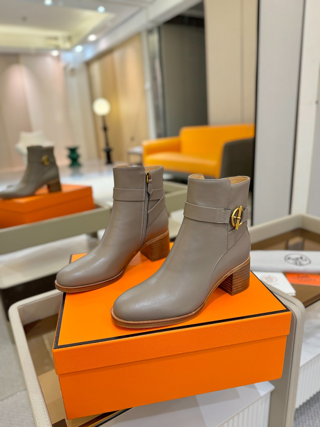 Hermes 🐴 高级 辣妹爱马仕 justine 小牛皮 圆头套筒 骑士筒靴顶级牛品匠心好货!!经典再