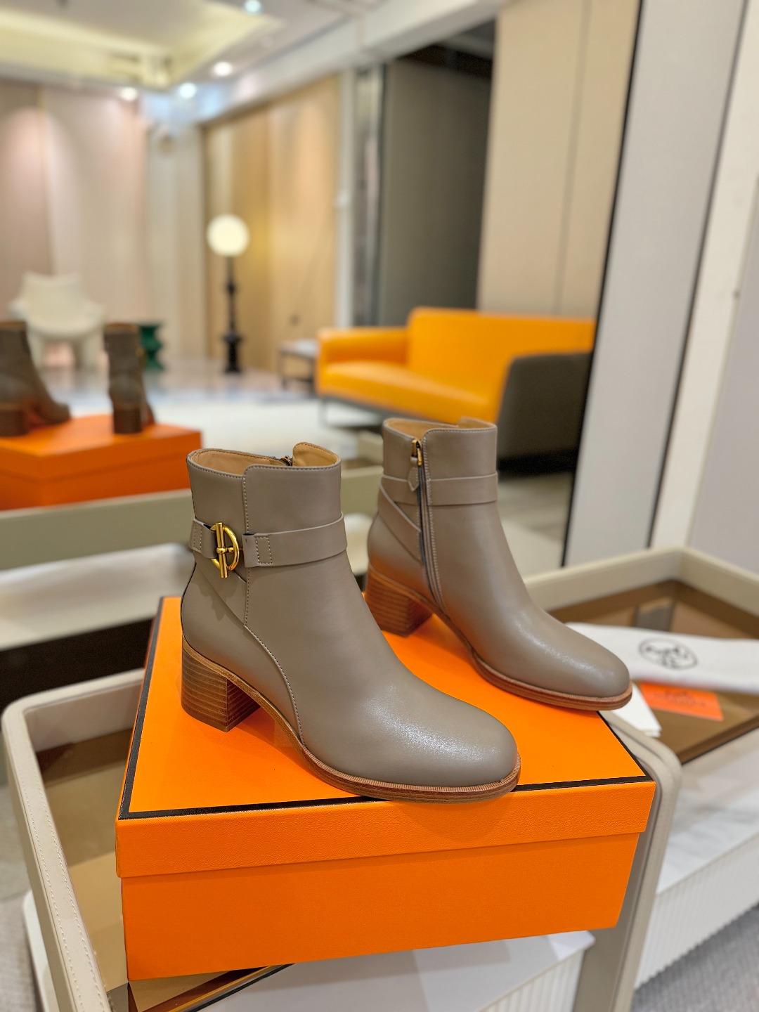Hermes 🐴 高级 辣妹爱马仕 justine 小牛皮 圆头套筒 骑士筒靴顶级牛品匠心好货!!经典再