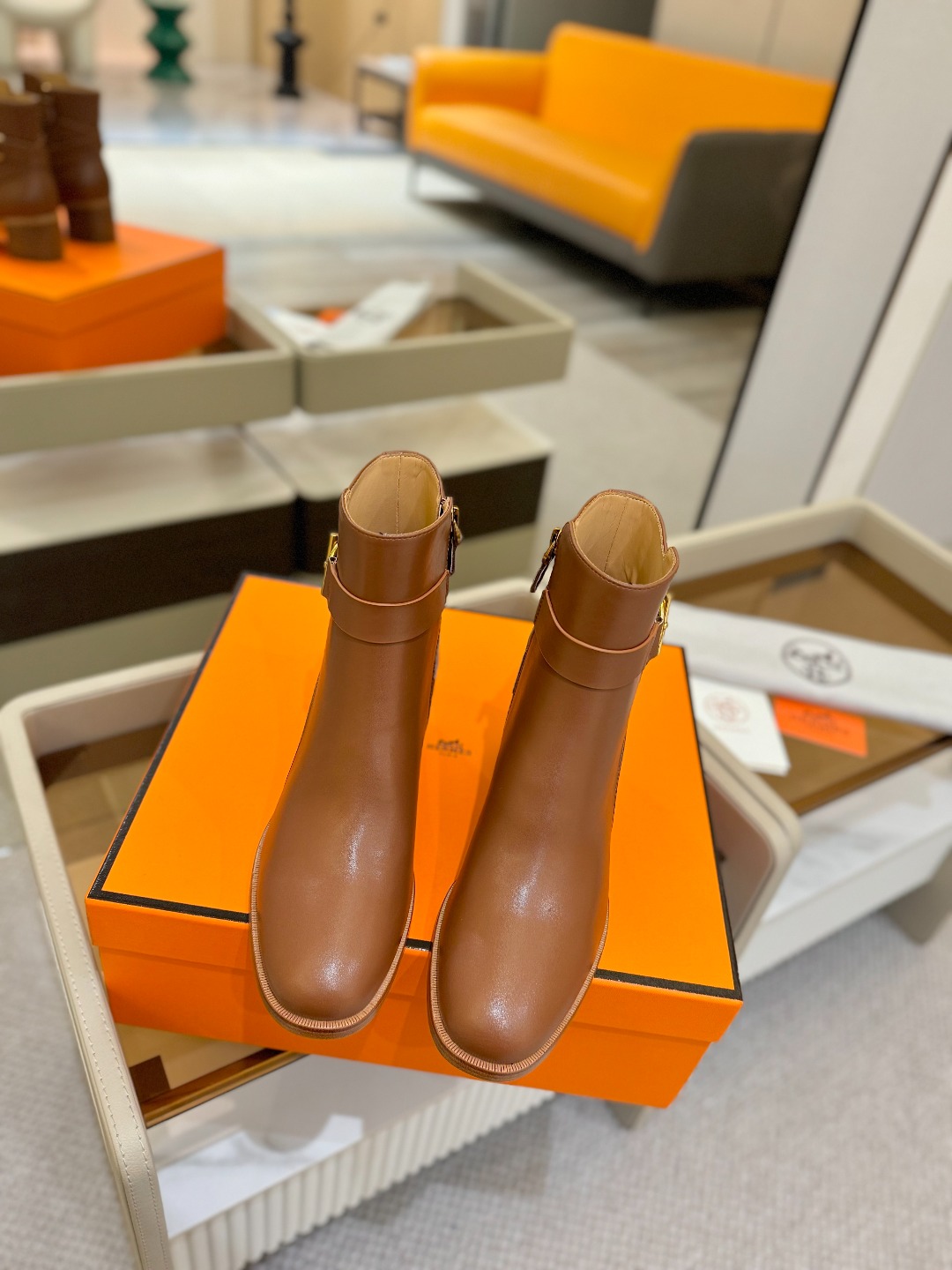 Hermes 🐴 高级 辣妹爱马仕 justine 小牛皮 圆头套筒 骑士筒靴顶级牛品匠心好货!!经典再
