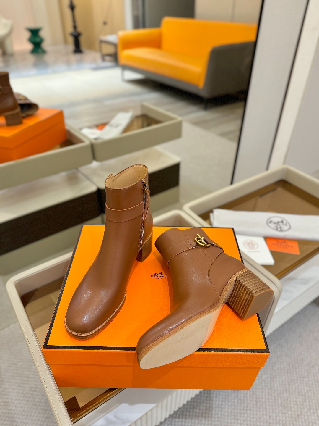 Hermes 🐴 高级 辣妹爱马仕 justine 小牛皮 圆头套筒 骑士筒靴顶级牛品匠心好货!!经典再