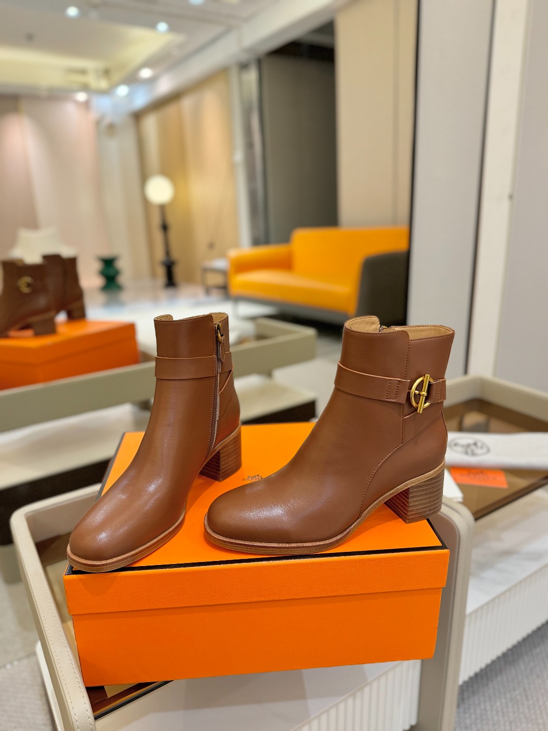 Hermes 🐴 高级 辣妹爱马仕 justine 小牛皮 圆头套筒 骑士筒靴顶级牛品匠心好货!!经典再
