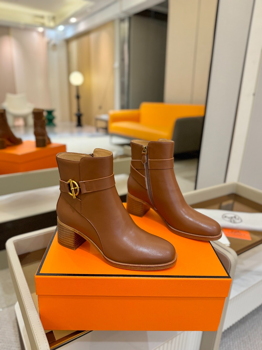 Hermes 🐴 高级 辣妹爱马仕 justine 小牛皮 圆头套筒 骑士筒靴顶级牛品匠心好货!!经典再