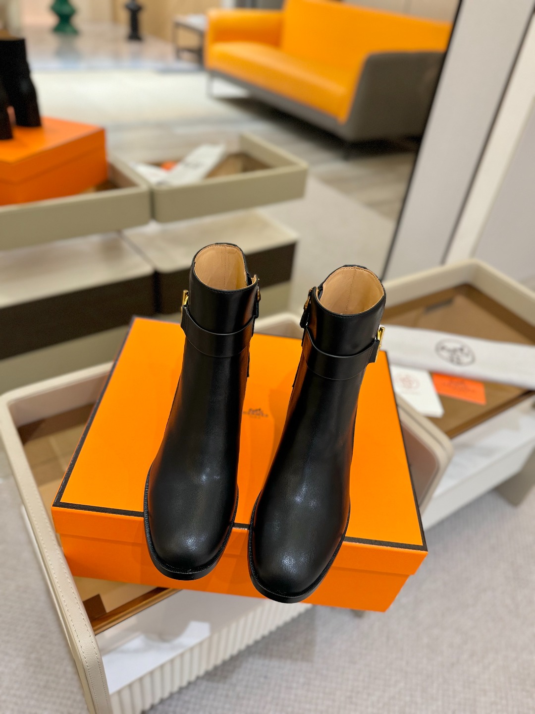 Hermes 🐴 高级 辣妹爱马仕 justine 小牛皮 圆头套筒 骑士筒靴顶级牛品匠心好货!!经典再
