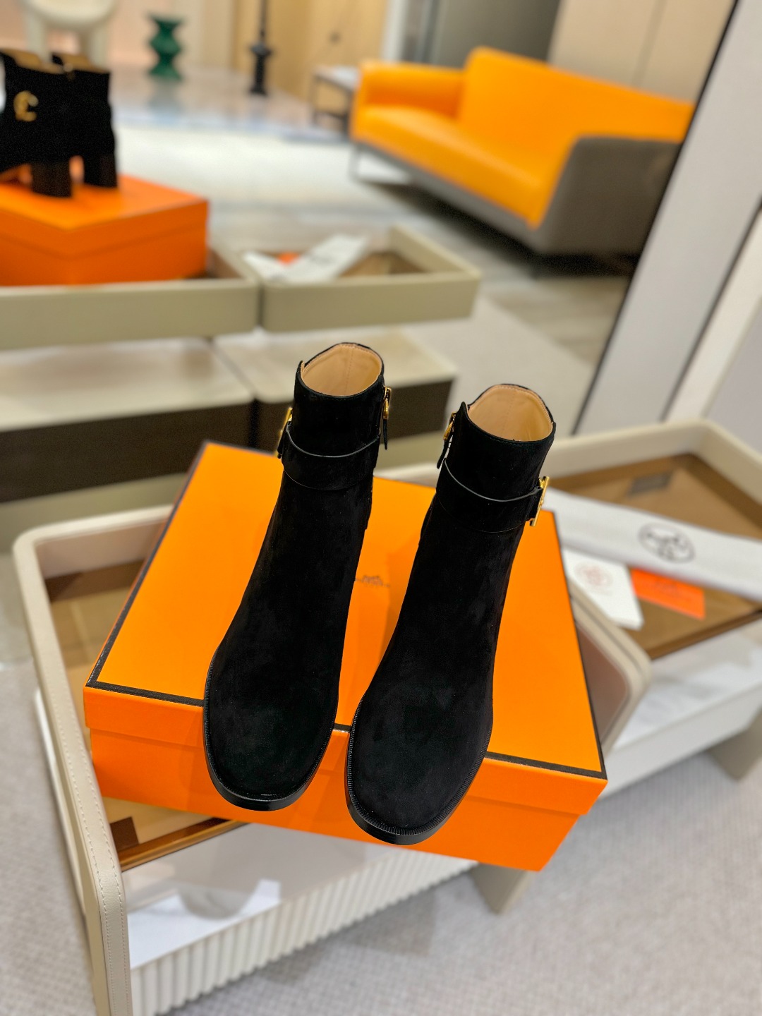 Hermes 🐴 高级 辣妹爱马仕 justine 小牛皮 圆头套筒 骑士筒靴顶级牛品匠心好货!!经典再
