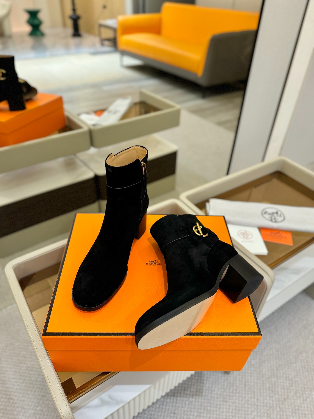 Hermes 🐴 高级 辣妹爱马仕 justine 小牛皮 圆头套筒 骑士筒靴顶级牛品匠心好货!!经典再