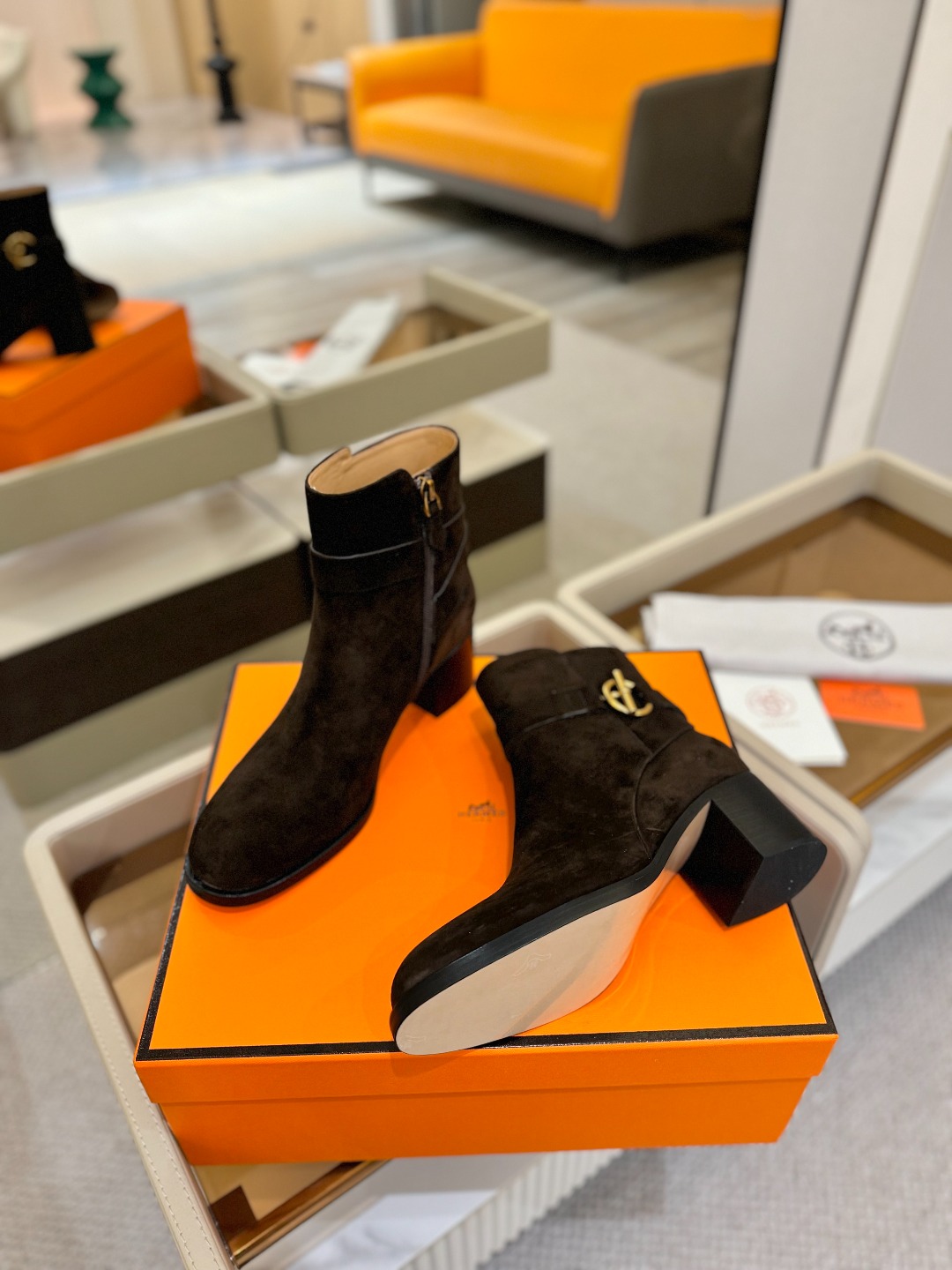Hermes 🐴 高级 辣妹爱马仕 justine 小牛皮 圆头套筒 骑士筒靴顶级牛品匠心好货!!经典再