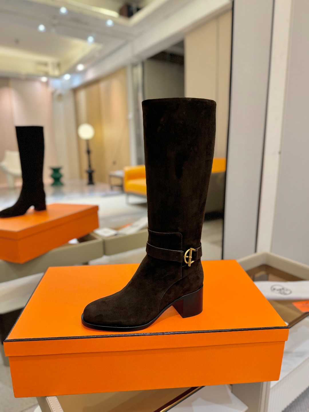 Hermes 🐴 高级 辣妹 爱马仕 justine 小牛皮 圆头套筒 骑士筒靴顶级牛品匠心好货!!经典