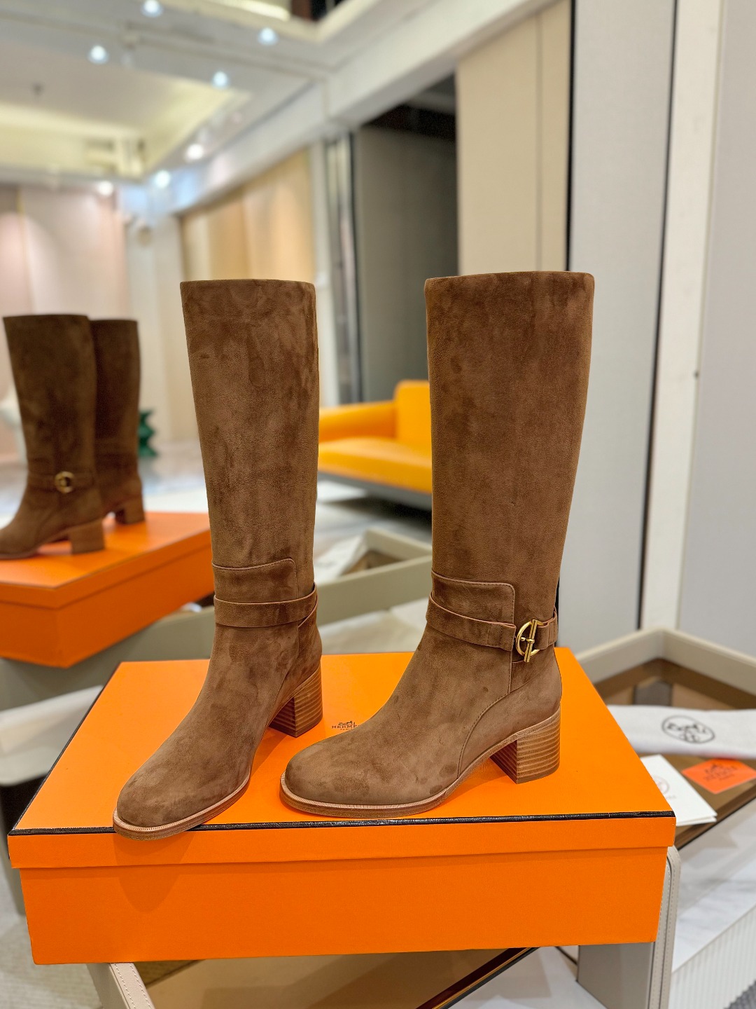 Hermes 🐴 高级 辣妹 爱马仕 justine 小牛皮 圆头套筒 骑士筒靴顶级牛品匠心好货!!经典