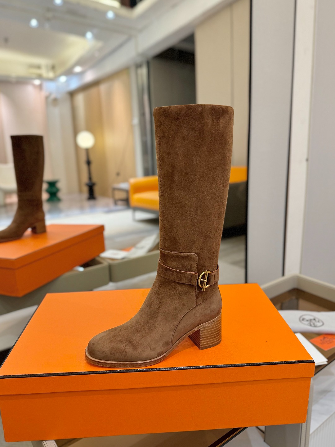 Hermes 🐴 高级 辣妹 爱马仕 justine 小牛皮 圆头套筒 骑士筒靴顶级牛品匠心好货!!经典
