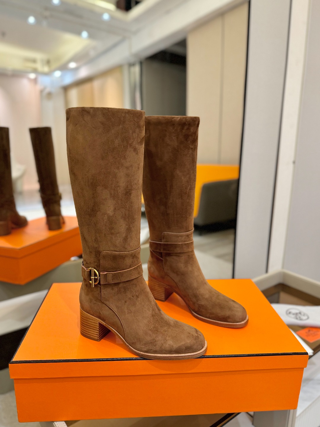 Hermes 🐴 高级 辣妹 爱马仕 justine 小牛皮 圆头套筒 骑士筒靴顶级牛品匠心好货!!经典
