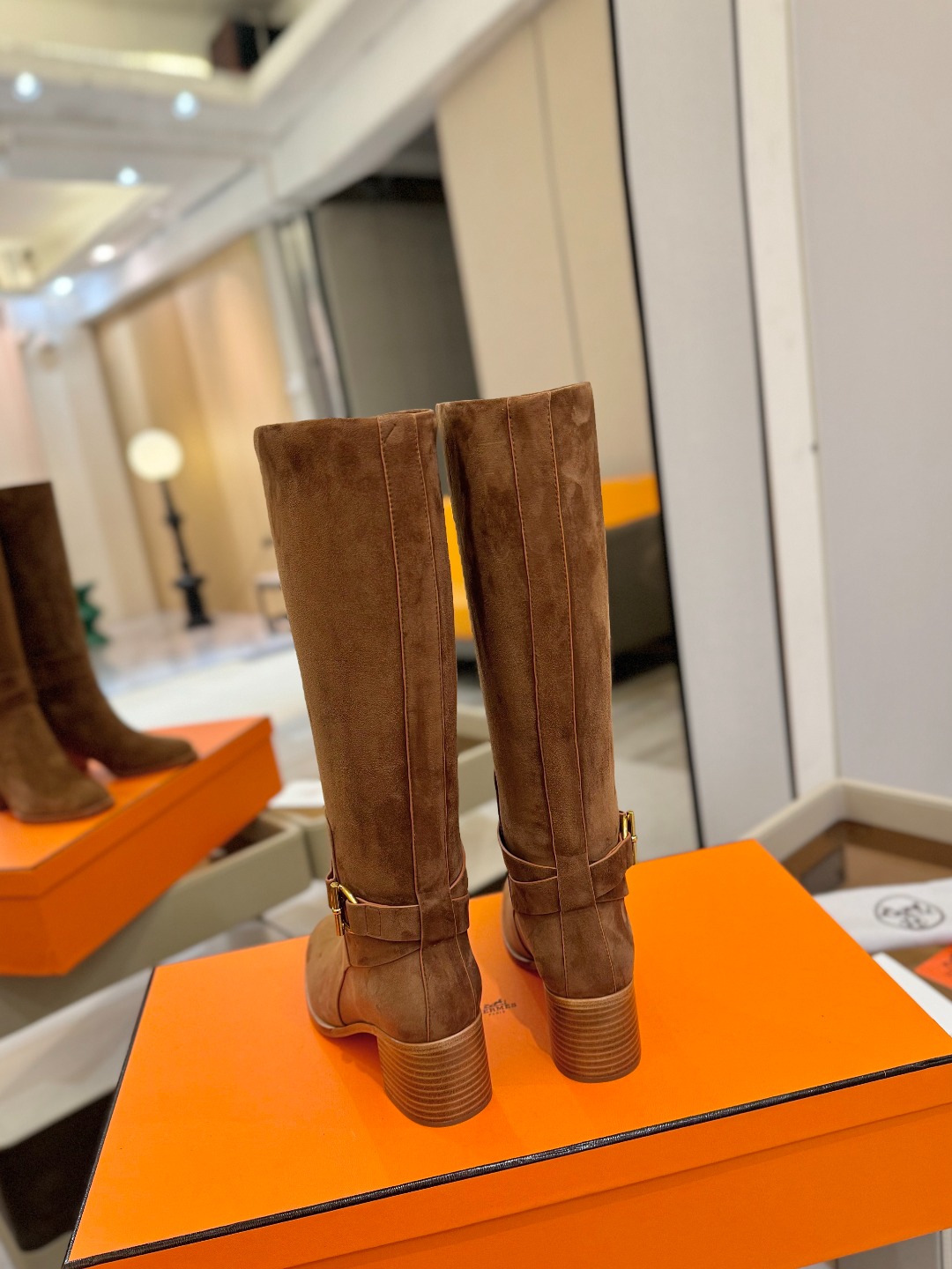 Hermes 🐴 高级 辣妹 爱马仕 justine 小牛皮 圆头套筒 骑士筒靴顶级牛品匠心好货!!经典