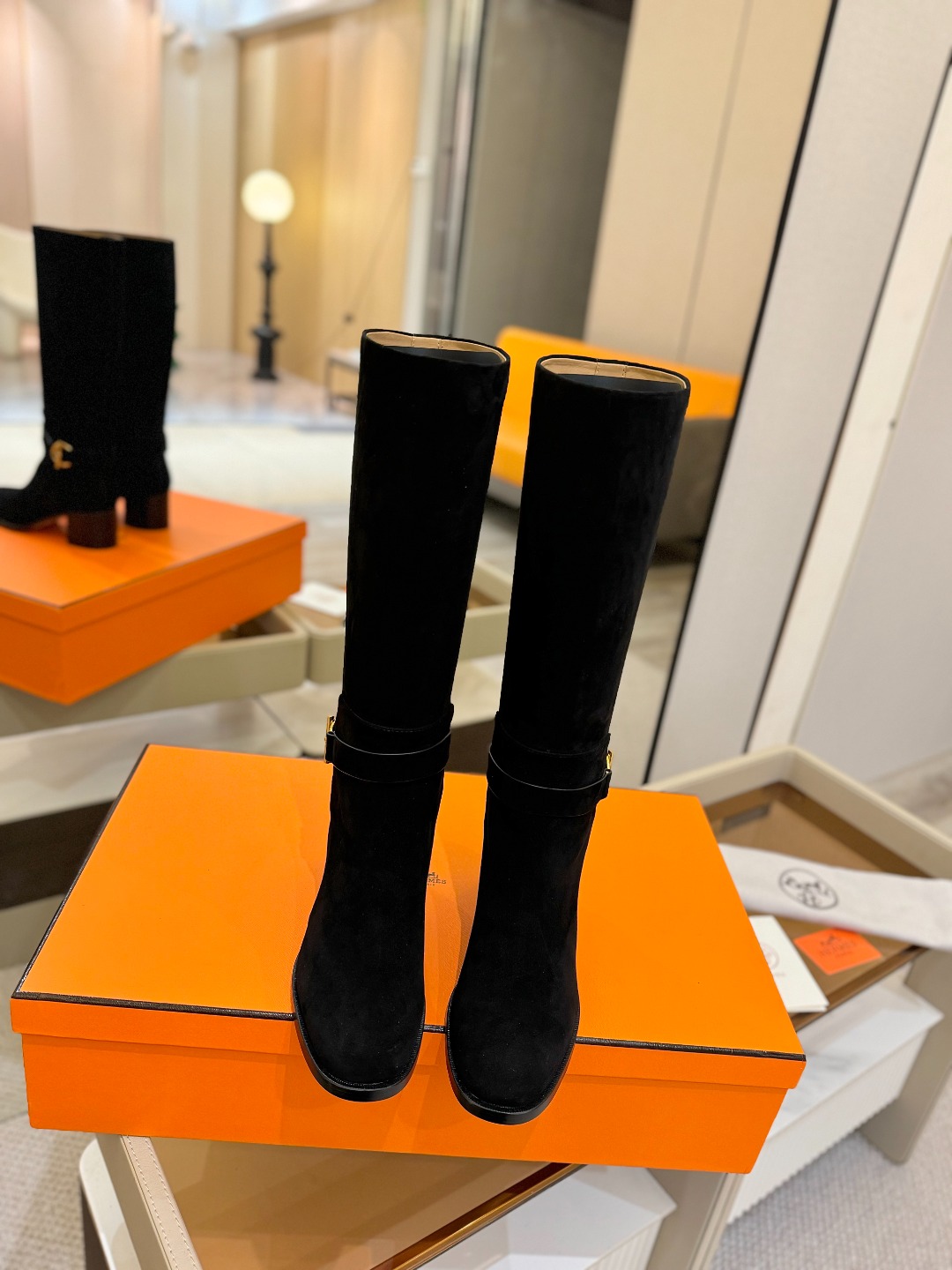 Hermes 🐴 高级 辣妹 爱马仕 justine 小牛皮 圆头套筒 骑士筒靴顶级牛品匠心好货!!经典