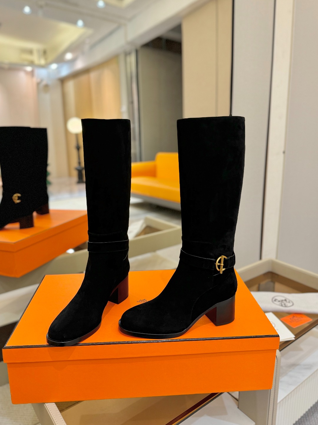 Hermes 🐴 高级 辣妹 爱马仕 justine 小牛皮 圆头套筒 骑士筒靴顶级牛品匠心好货!!经典