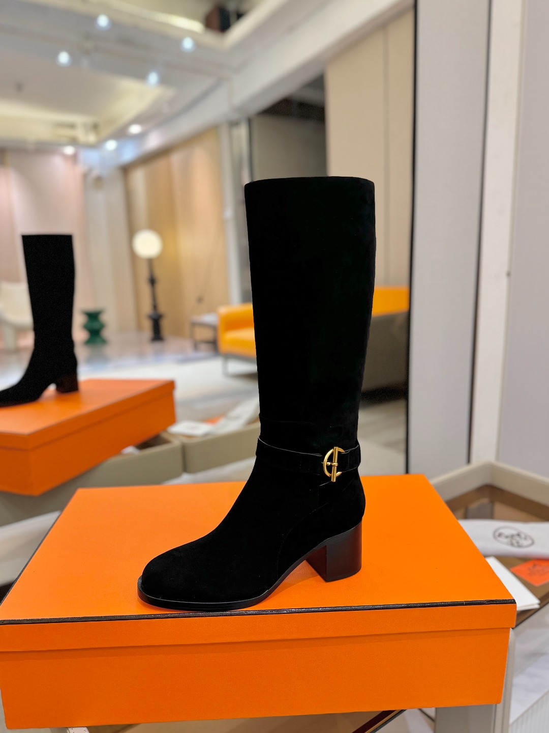 Hermes 🐴 高级 辣妹 爱马仕 justine 小牛皮 圆头套筒 骑士筒靴顶级牛品匠心好货!!经典