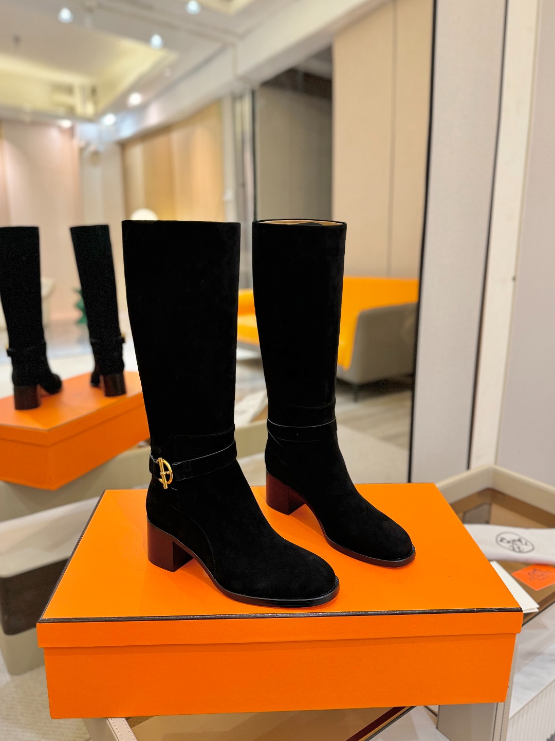 Hermes 🐴 高级 辣妹 爱马仕 justine 小牛皮 圆头套筒 骑士筒靴顶级牛品匠心好货!!经典
