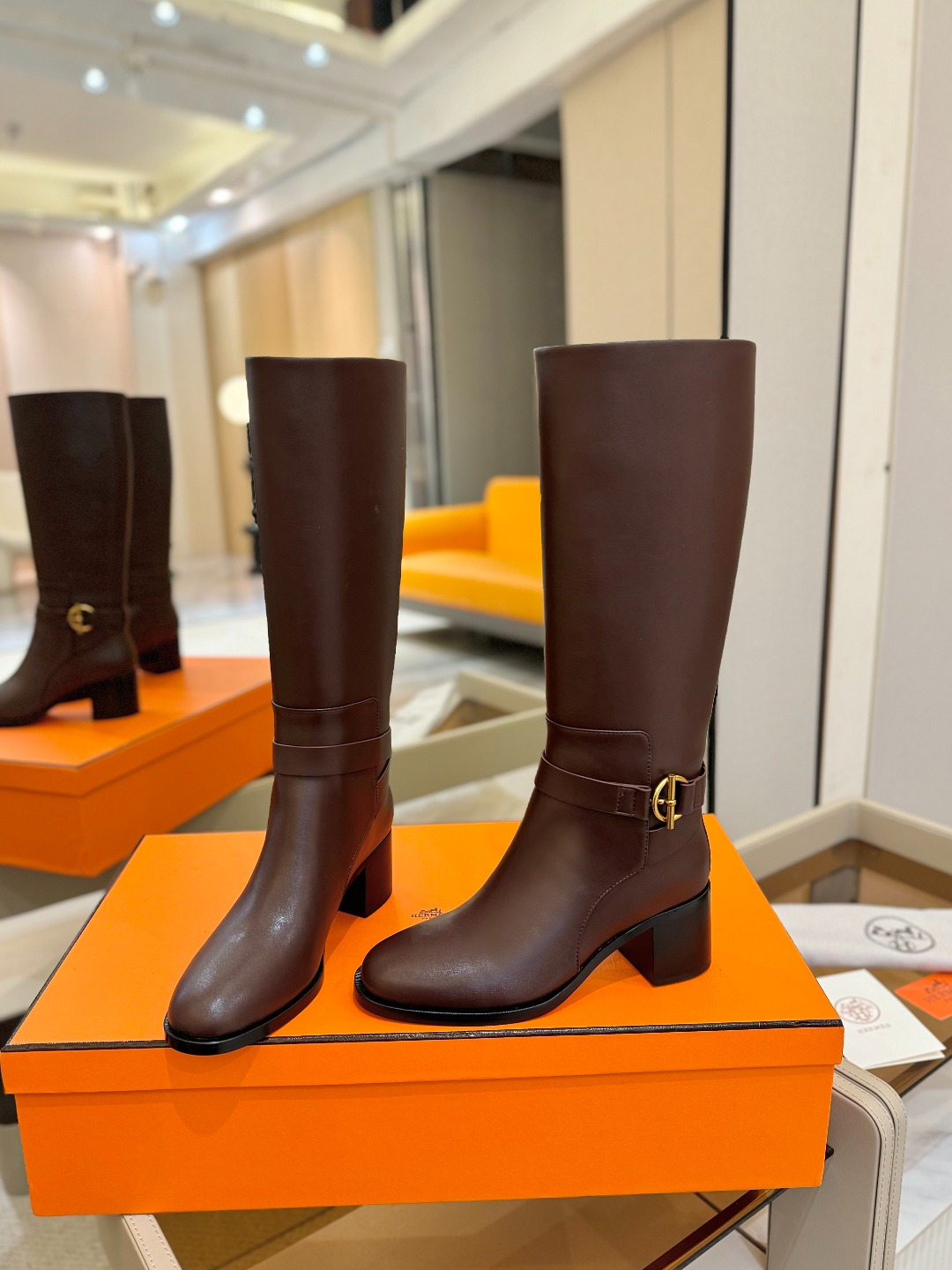 Hermes 🐴 高级 辣妹 爱马仕 justine 小牛皮 圆头套筒 骑士筒靴顶级牛品匠心好货!!经典