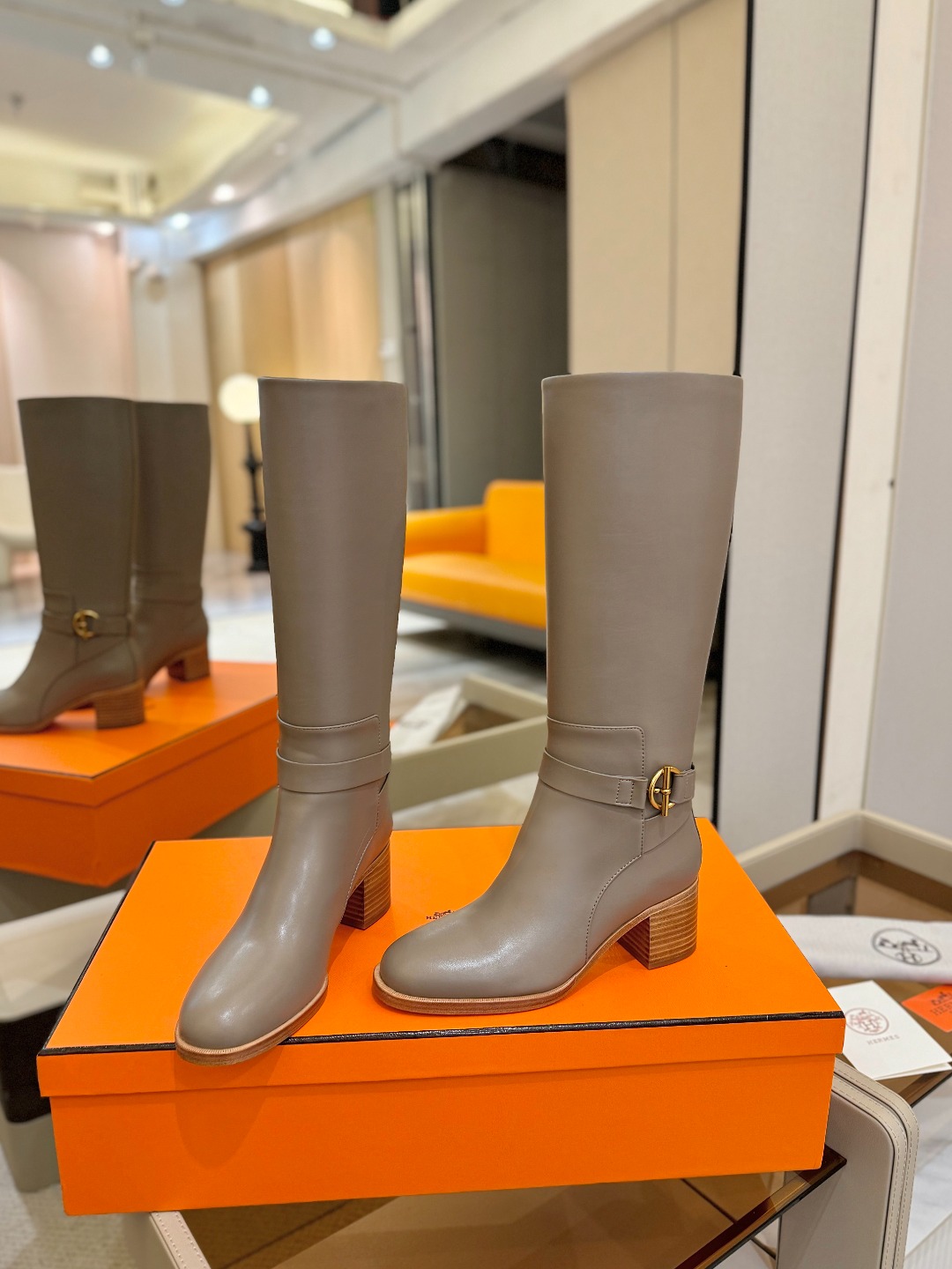Hermes 🐴 高级 辣妹 爱马仕 justine 小牛皮 圆头套筒 骑士筒靴顶级牛品匠心好货!!经典