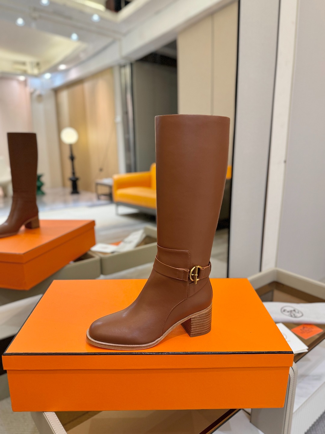 Hermes 🐴 高级 辣妹 爱马仕 justine 小牛皮 圆头套筒 骑士筒靴顶级牛品匠心好货!!经典