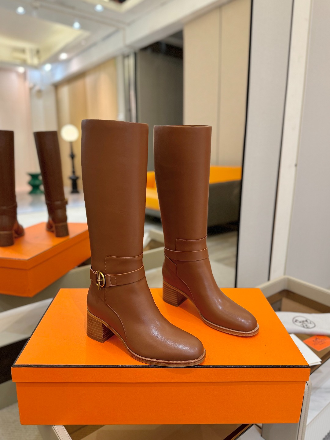 Hermes 🐴 高级 辣妹 爱马仕 justine 小牛皮 圆头套筒 骑士筒靴顶级牛品匠心好货!!经典