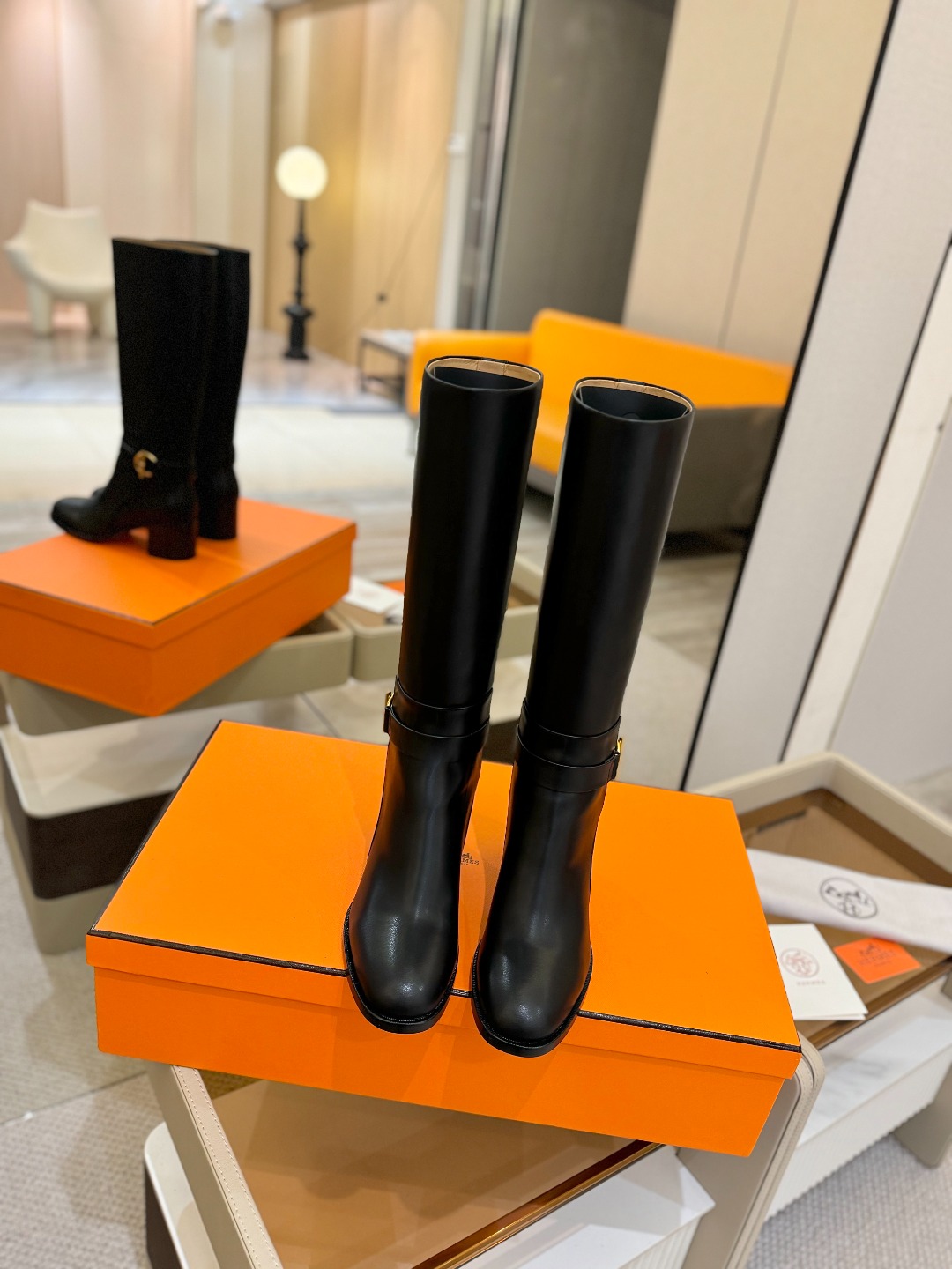 Hermes 🐴 高级 辣妹 爱马仕 justine 小牛皮 圆头套筒 骑士筒靴顶级牛品匠心好货!!经典