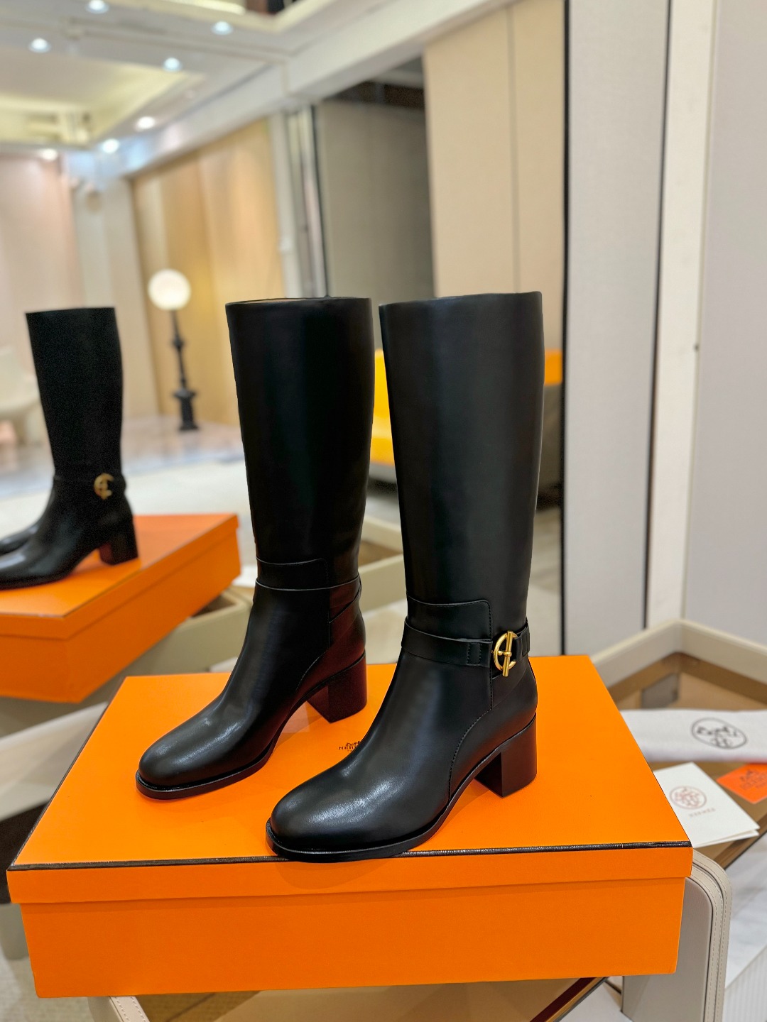 Hermes 🐴 高级 辣妹 爱马仕 justine 小牛皮 圆头套筒 骑士筒靴顶级牛品匠心好货!!经典