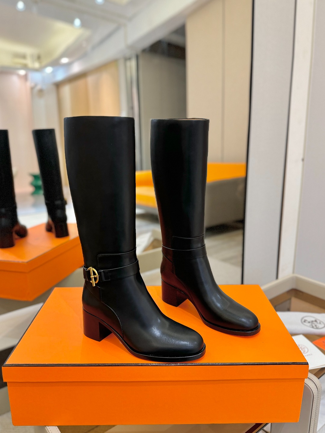 Hermes 🐴 高级 辣妹 爱马仕 justine 小牛皮 圆头套筒 骑士筒靴顶级牛品匠心好货!!经典