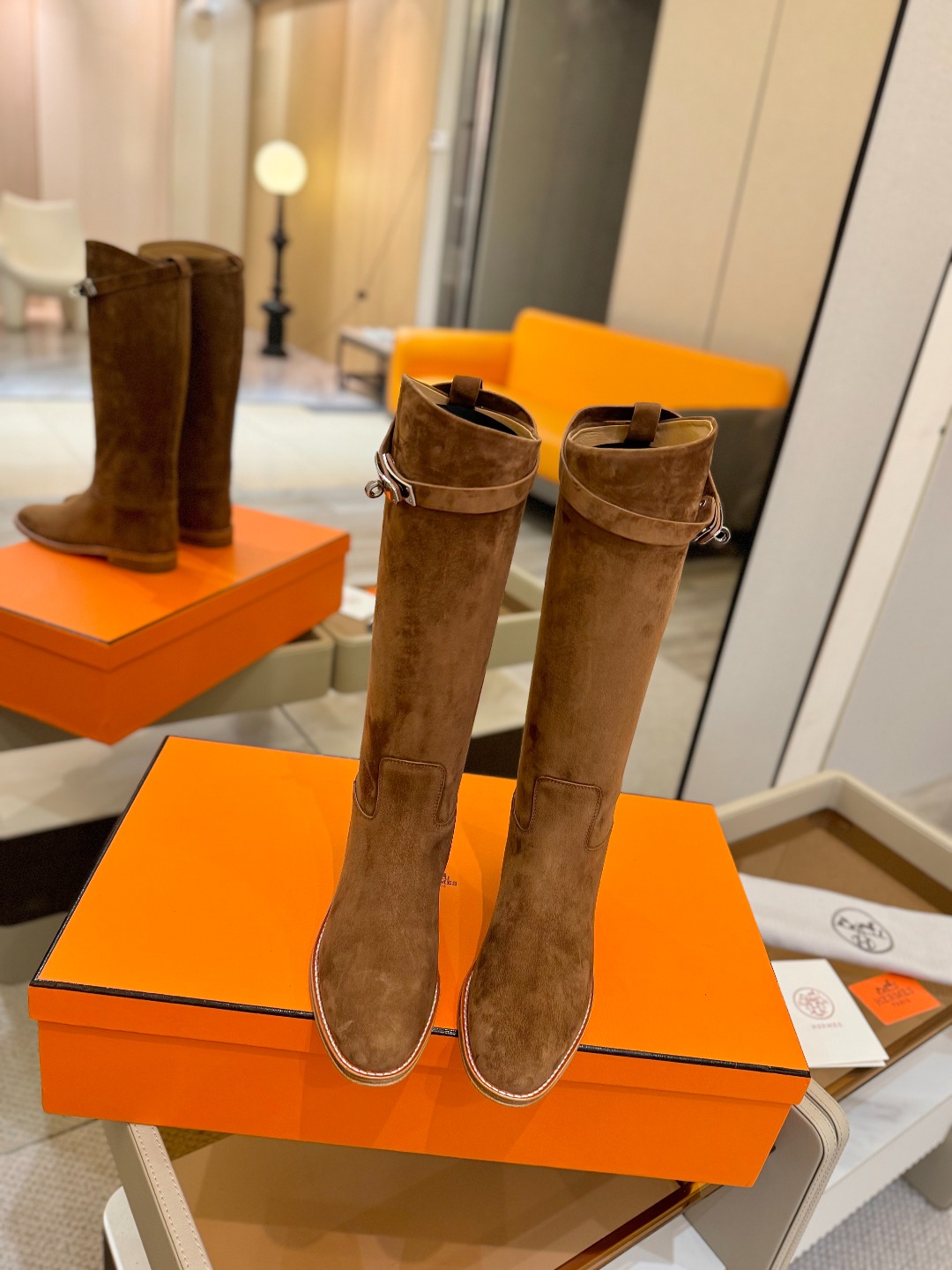 Hermes 🐴 高级 辣妹 爱马仕 justine 小牛皮 圆头套筒 骑士筒靴顶级牛品匠心好货!!经典