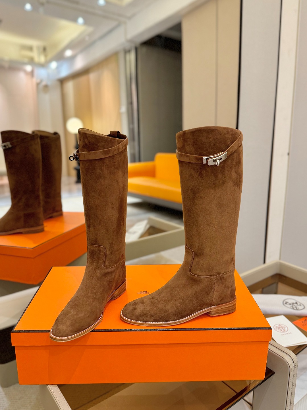 Hermes 🐴 高级 辣妹 爱马仕 justine 小牛皮 圆头套筒 骑士筒靴顶级牛品匠心好货!!经典