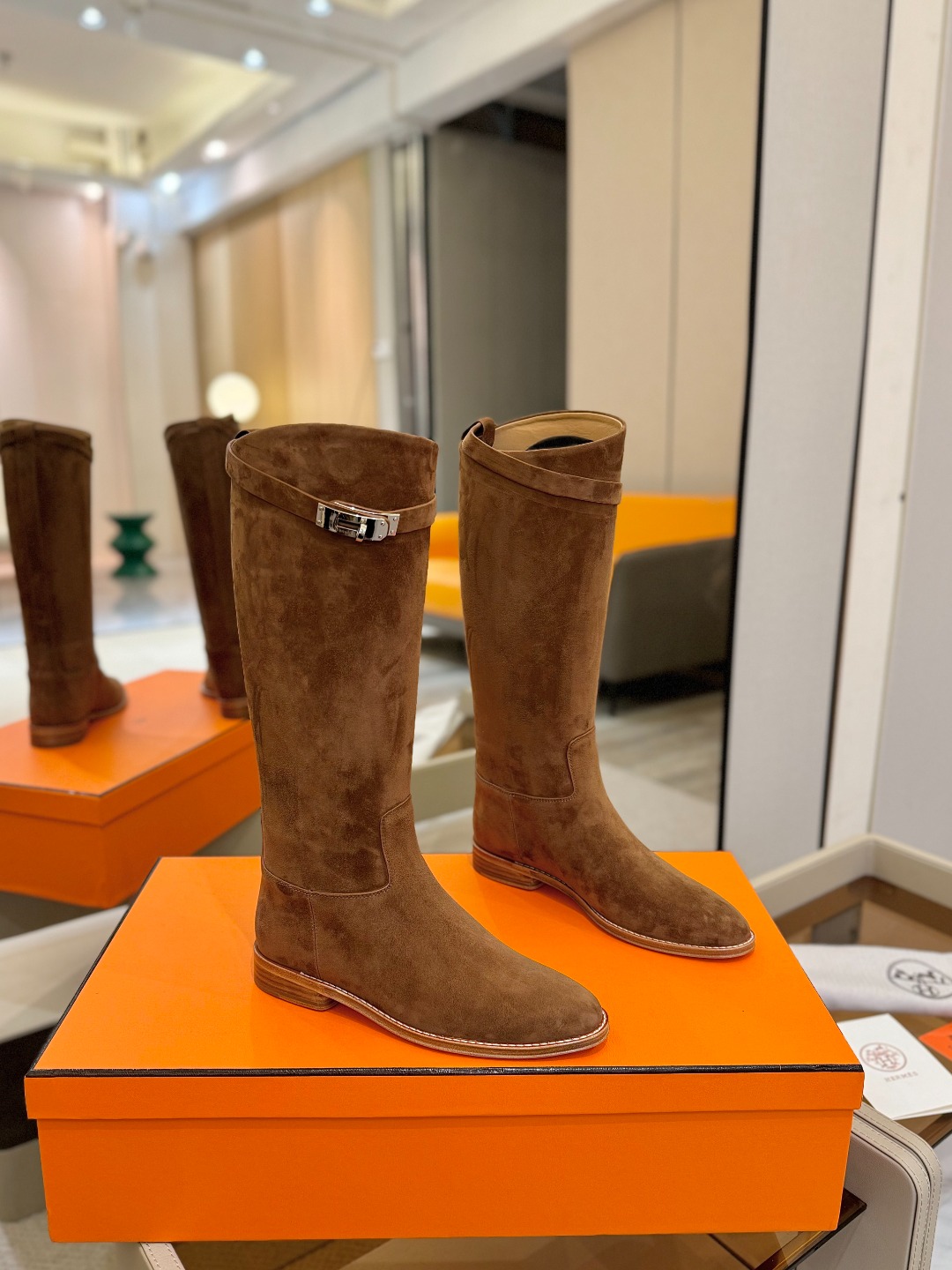 Hermes 🐴 高级 辣妹 爱马仕 justine 小牛皮 圆头套筒 骑士筒靴顶级牛品匠心好货!!经典