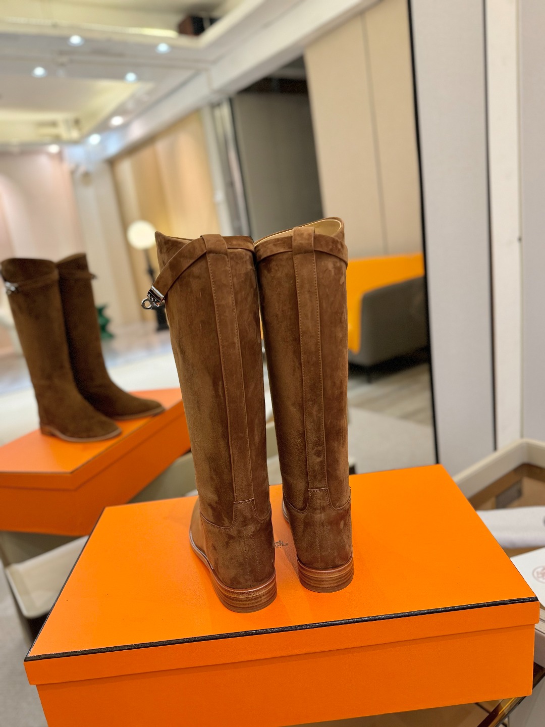Hermes 🐴 高级 辣妹 爱马仕 justine 小牛皮 圆头套筒 骑士筒靴顶级牛品匠心好货!!经典