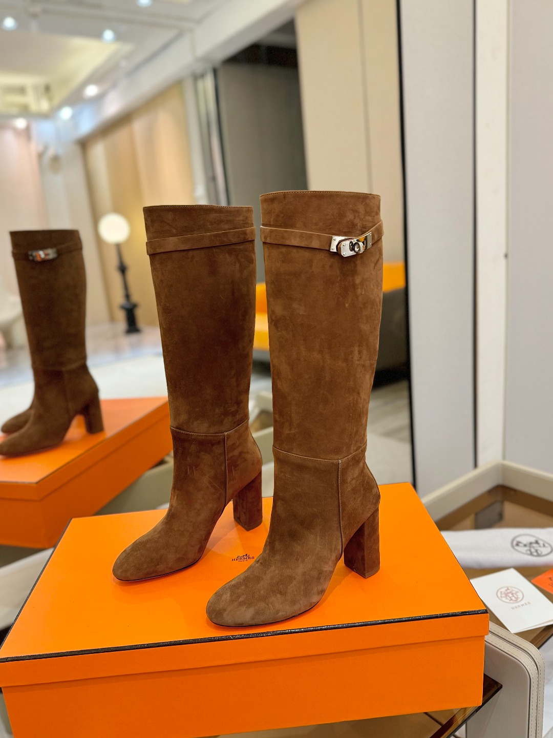 Hermes 🐴 高级 辣妹 爱马仕 justine 小牛皮 圆头套筒 骑士筒靴顶级牛品匠心好货!!经典