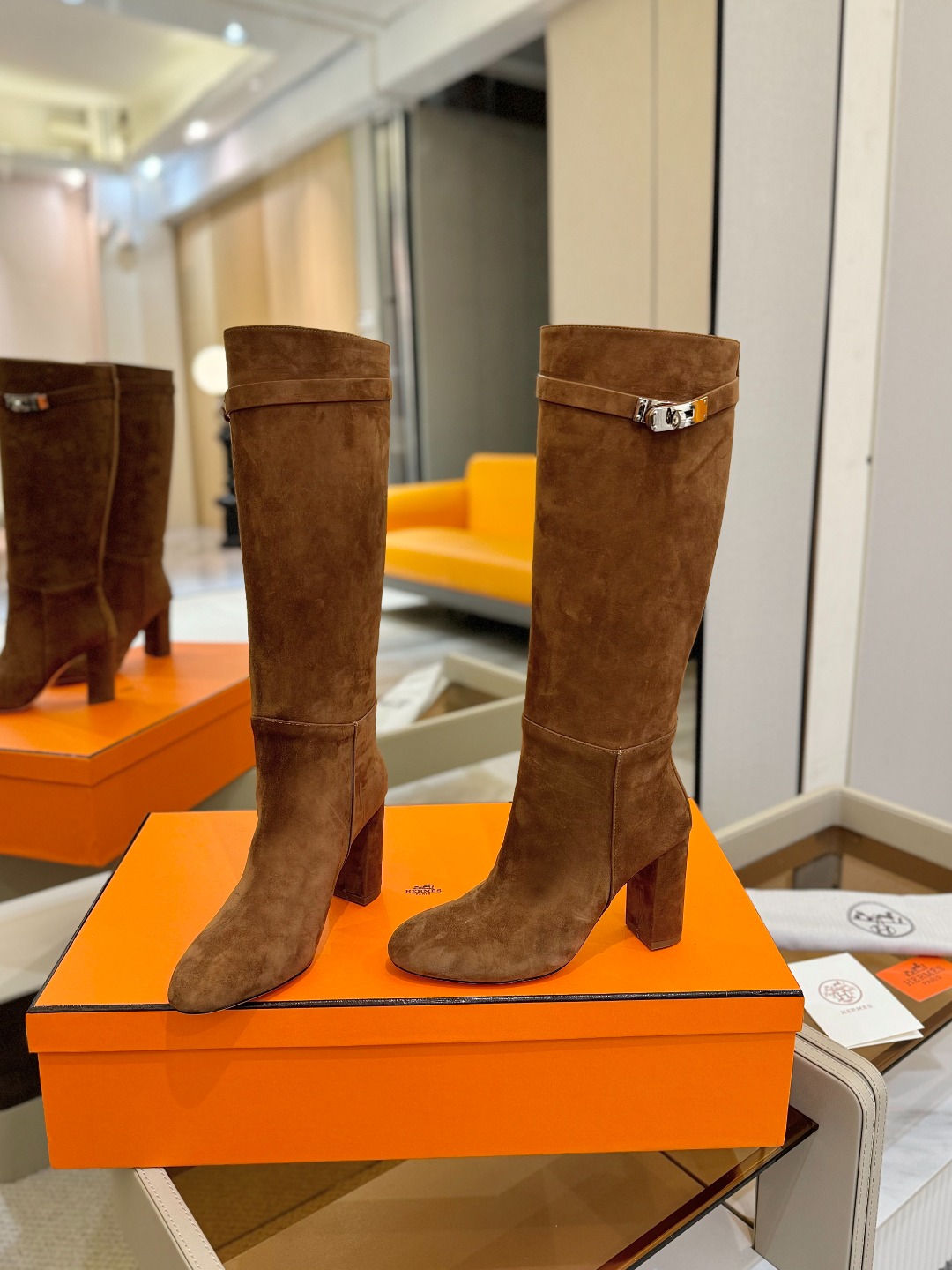 Hermes 🐴 高级 辣妹 爱马仕 justine 小牛皮 圆头套筒 骑士筒靴顶级牛品匠心好货!!经典