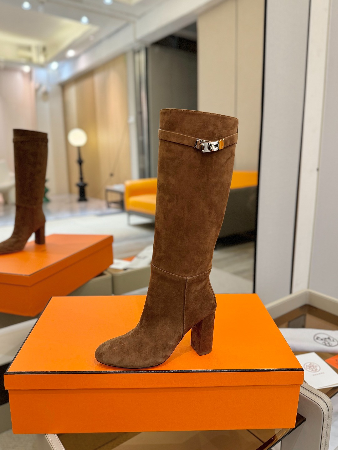 Hermes 🐴 高级 辣妹 爱马仕 justine 小牛皮 圆头套筒 骑士筒靴顶级牛品匠心好货!!经典