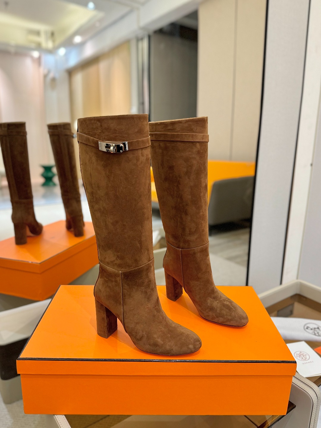 Hermes 🐴 高级 辣妹 爱马仕 justine 小牛皮 圆头套筒 骑士筒靴顶级牛品匠心好货!!经典