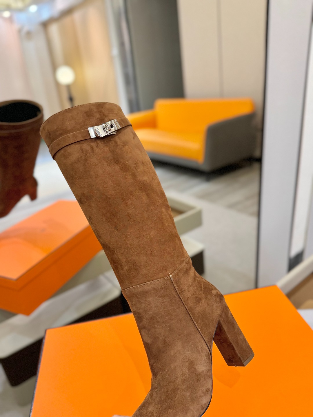 Hermes 🐴 高级 辣妹 爱马仕 justine 小牛皮 圆头套筒 骑士筒靴顶级牛品匠心好货!!经典