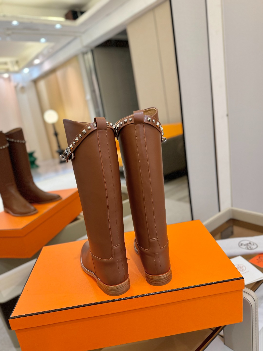 Hermes 🐴 高级 辣妹 爱马仕 justine 小牛皮 圆头套筒 骑士筒靴顶级牛品匠心好货!!经典