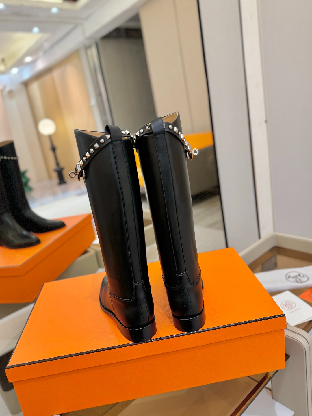 Hermes 🐴 高级 辣妹 爱马仕 justine 小牛皮 圆头套筒 骑士筒靴顶级牛品匠心好货!!经典