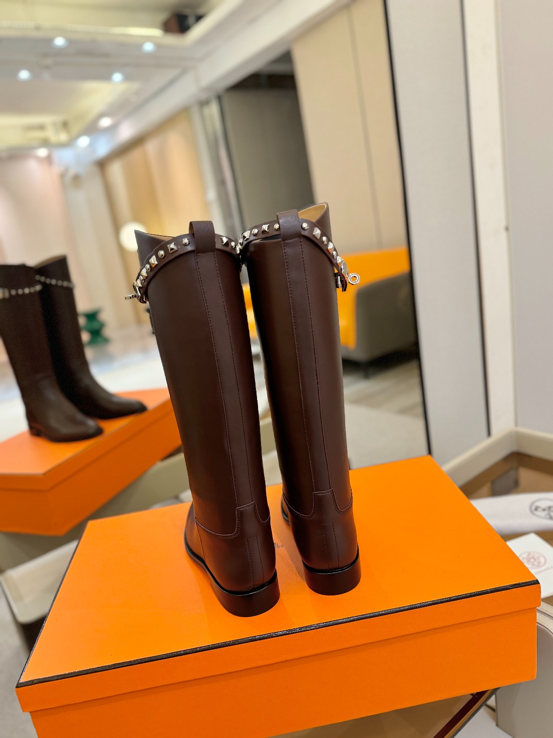 Hermes 🐴 高级 辣妹 爱马仕 justine 小牛皮 圆头套筒 骑士筒靴顶级牛品匠心好货!!经典