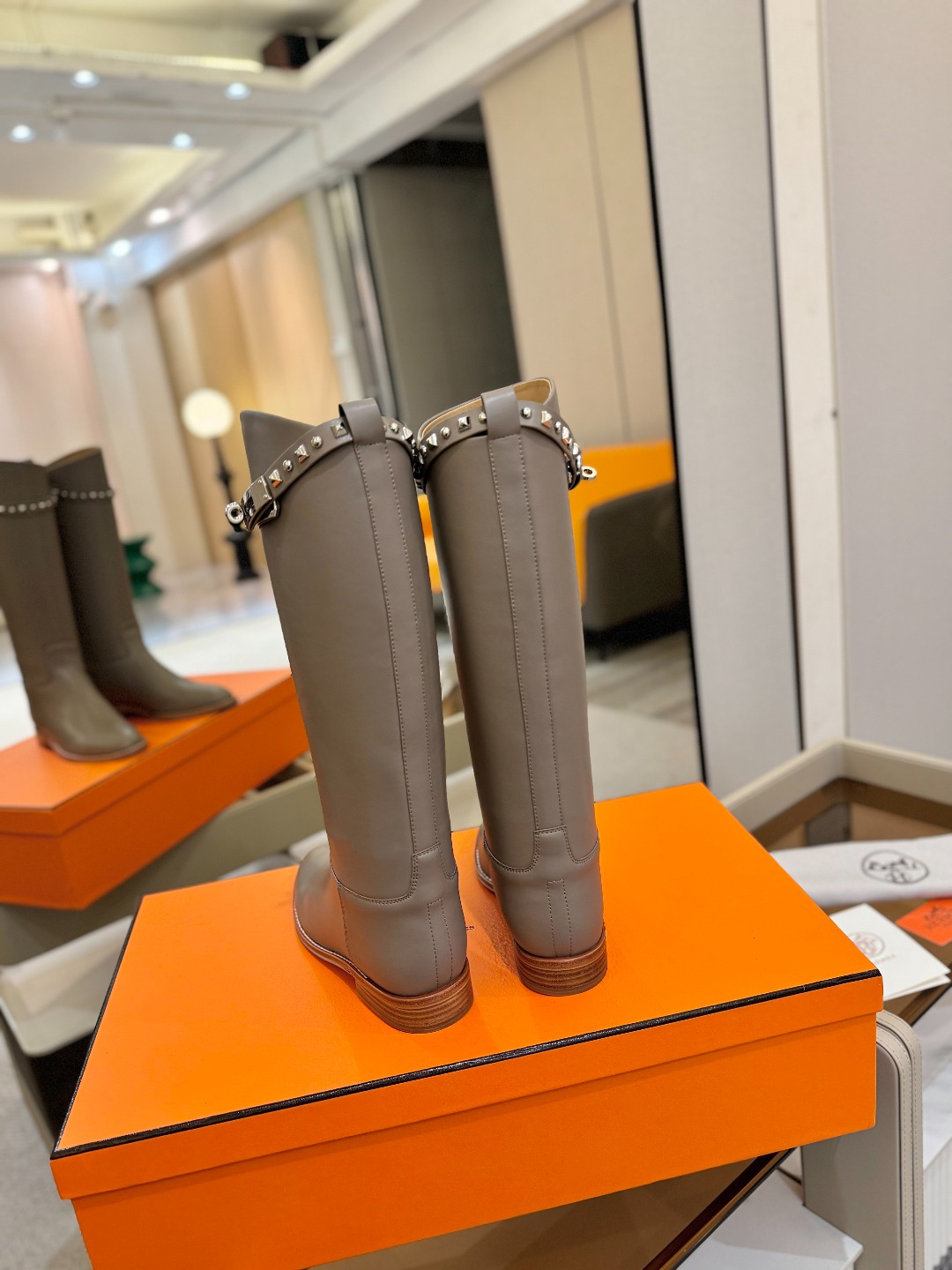 Hermes 🐴 高级 辣妹 爱马仕 justine 小牛皮 圆头套筒 骑士筒靴顶级牛品匠心好货!!经典