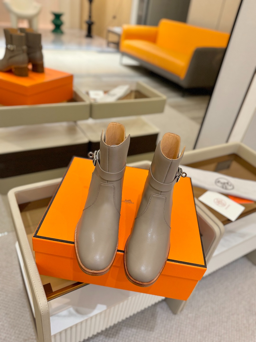Hermes 🐴 高级 辣妹 爱马仕 justine 小牛皮 圆头套筒 骑士筒靴顶级牛品匠心好货!!经典