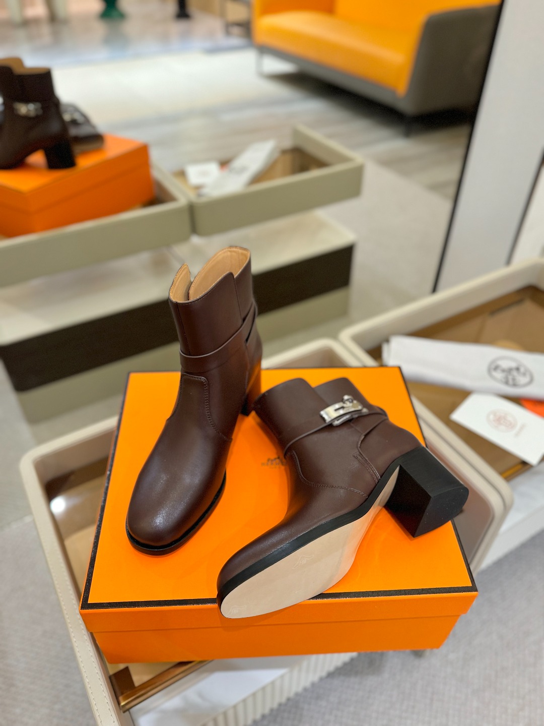 Hermes 🐴 高级 辣妹 爱马仕 justine 小牛皮 圆头套筒 骑士筒靴顶级牛品匠心好货!!经典