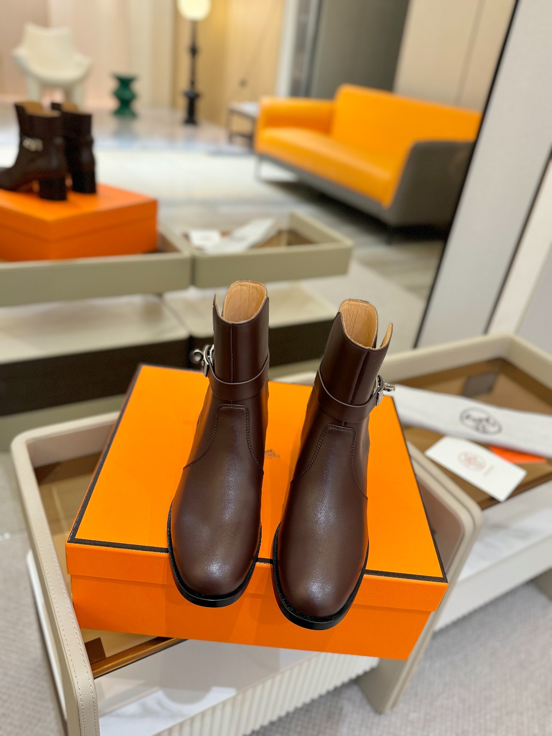 Hermes 🐴 高级 辣妹 爱马仕 justine 小牛皮 圆头套筒 骑士筒靴顶级牛品匠心好货!!经典