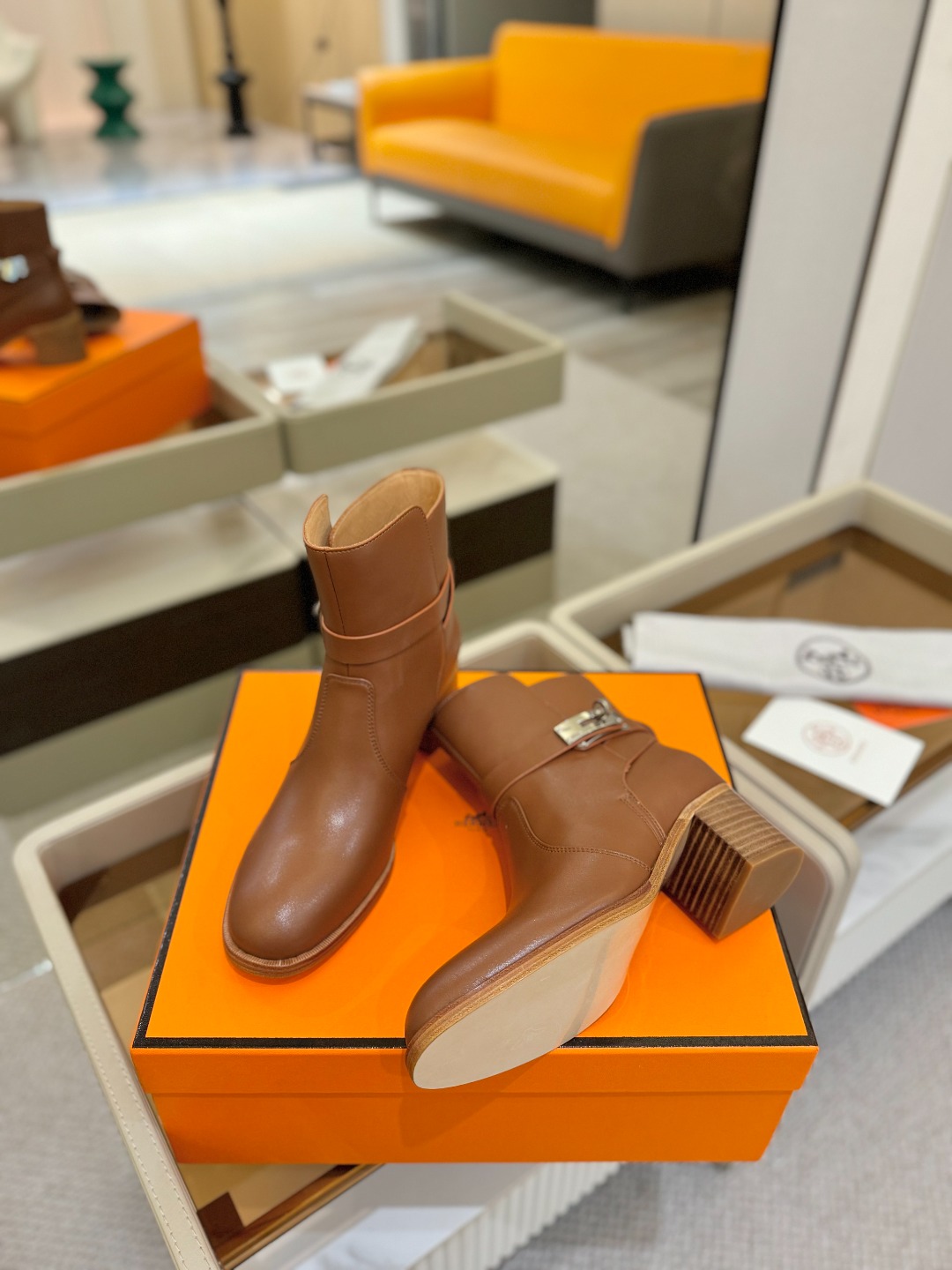 Hermes 🐴 高级 辣妹 爱马仕 justine 小牛皮 圆头套筒 骑士筒靴顶级牛品匠心好货!!经典