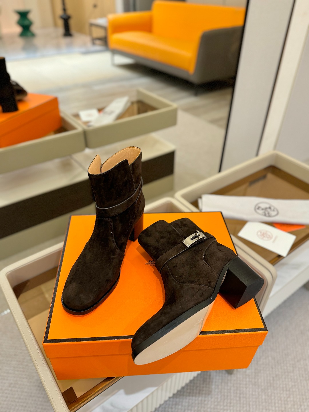Hermes 🐴 高级 辣妹 爱马仕 justine 小牛皮 圆头套筒 骑士筒靴顶级牛品匠心好货!!经典