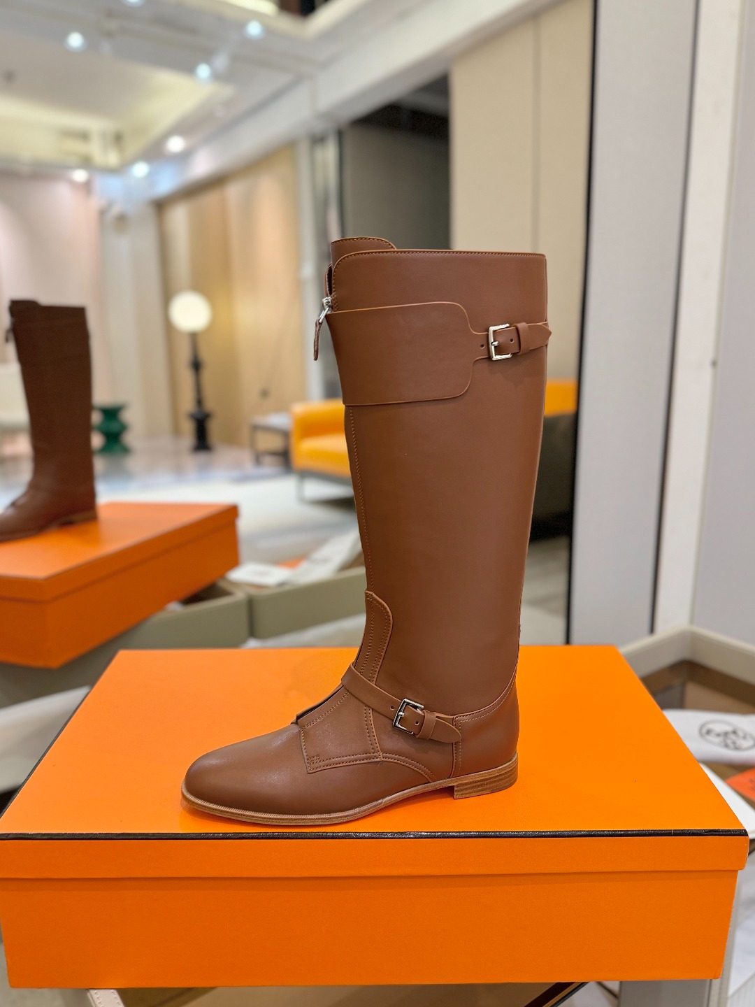 Hermes 🐴 高级 辣妹 爱马仕 justine 小牛皮 圆头套筒 骑士筒靴顶级牛品匠心好货!!经典
