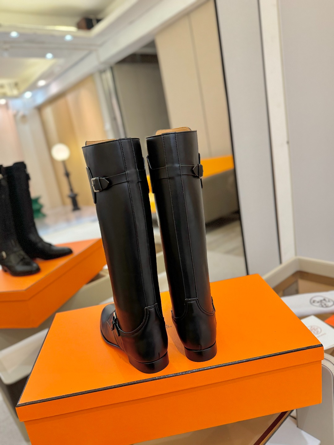 Hermes 🐴 高级 辣妹 爱马仕 justine 小牛皮 圆头套筒 骑士筒靴顶级牛品匠心好货!!经典